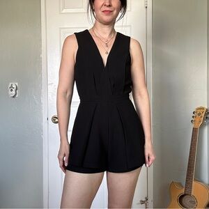 Bebe Romper, Black, Size 4